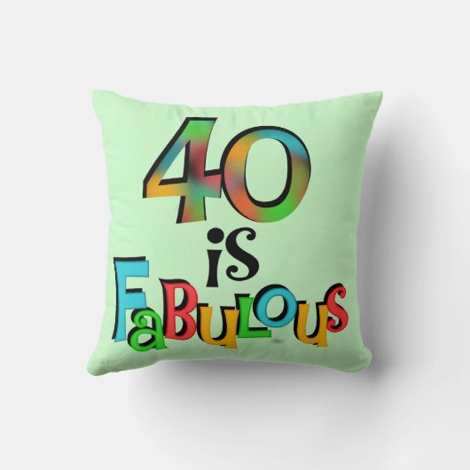 40は素晴らしい誕生日Tシャツとギフト クッション (裏面)