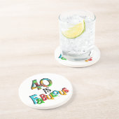 40は素晴らしい誕生日Tシャツとギフト コースター (側面)