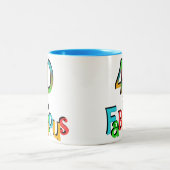 40は素晴らしい誕生日Tシャツとギフト ツートーンマグカップ (中央)