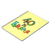 40は素晴らしい誕生日Tシャツとギフト ノートブック (左側)