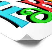 40は素晴らしい誕生日Tシャツとギフト ポスター (角)