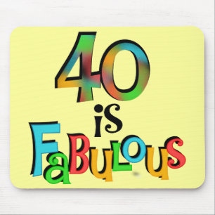 40は素晴らしい誕生日Tシャツとギフト マウスパッド