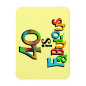 40は素晴らしい誕生日Tシャツとギフト マグネット (縦)