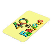 40は素晴らしい誕生日Tシャツとギフト マグネット (左側)