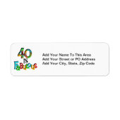 40は素晴らしい誕生日Tシャツとギフト ラベル (正面)