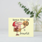 40は美しいTシャツとギフト ポストカード (スタンド正面)