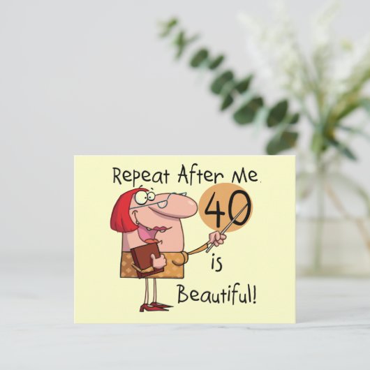 40は美しいTシャツとギフト ポストカード (スタンド正面)