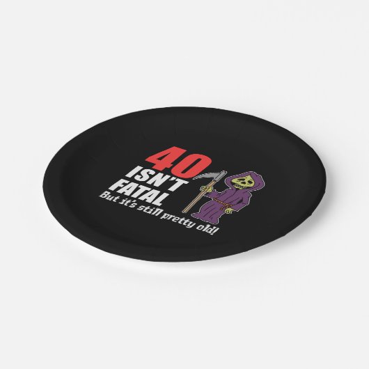40は致命的ではないが、まだ古い死神の漫画 ペーパープレート (アングル)