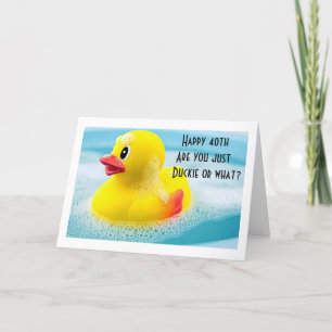 40は「JUST DUCKIE ON YOU」ハッピーバースデー カード