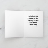 *「40もし位」の楽しむ誕生日 カード (内部)