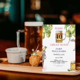 40を偉大にするビール 誕生日パーティー 招待状