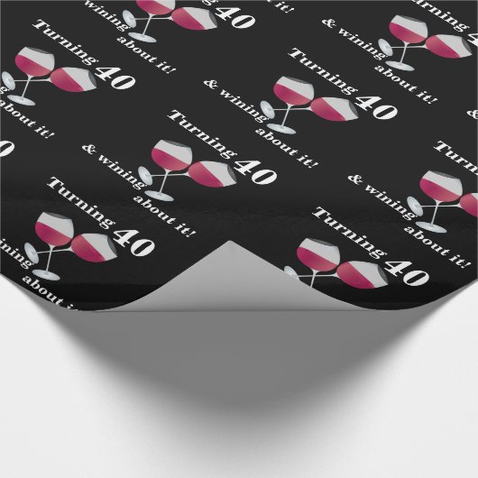 40を回すこと及び赤ワインガラスとワインを飲むこと ラッピングペーパー (角)