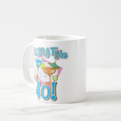 40を祝う熱帯飲み物 コーヒーマグカップ (正面左)