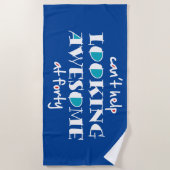 40を見救済てい素晴らしけない ビーチタオル (正面)