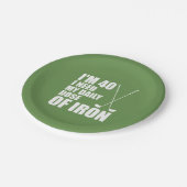 40アイアンゴルフプレート ペーパープレート (アングル)