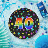 40イベント:レインはっきりしたボー40カラフル,おもしろい ペーパープレート (パーティー)