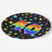 40イベント:レインはっきりしたボー40カラフル,おもしろい ペーパープレート (アングル)