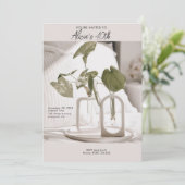 40エレガント歳のモダン誕生日 招待状 (スタンド正面)