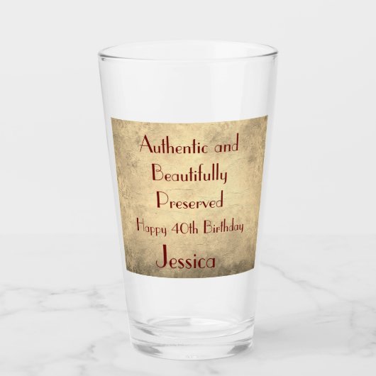 40エレガント歳の誕生日おめでとう タンブラーグラス