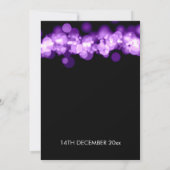 40エレガント歳の誕生日パーティー紫《写真》ぼけ味灯 招待状 (裏面)