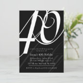 40エレガント歳の誕生日招待状 招待状 (スタンド正面)