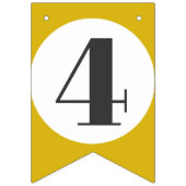 40エレガント番目の金ゴールド炭モダンパーティー バンティングフラッグ (第3の旗)