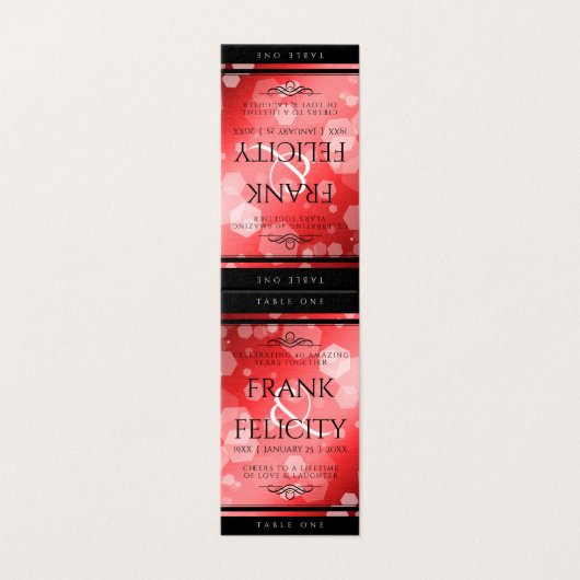 40エレガントth 80th Rubyの結婚記念日 (外部フラット)