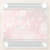 40エレガントth 80th Rubyの結婚記念日 ガラスコースター (裏面)