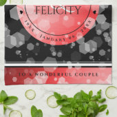 40エレガントth 80th Rubyの結婚記念日 キッチンタオル (折り畳み)