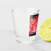 40エレガントth 80th Rubyの結婚記念日 ショットグラス (左)