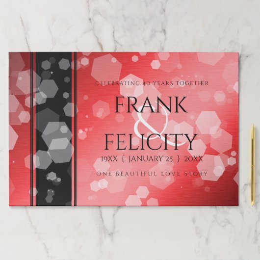 40エレガントth 80th Rubyの結婚記念日 ペーパーパッド (インサイチュ)