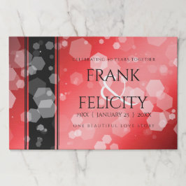 40エレガントth 80th Rubyの結婚記念日 ペーパーパッド