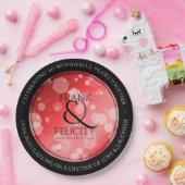 40エレガントth 80th Rubyの結婚記念日 ペーパープレート (パーティー)