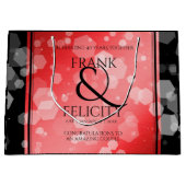 40エレガントth 80th Rubyの結婚記念日 ラージペーパーバッグ (正面)