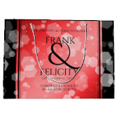 40エレガントth 80th Rubyの結婚記念日 ラージペーパーバッグ (裏面)