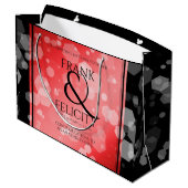 40エレガントth 80th Rubyの結婚記念日 ラージペーパーバッグ (裏面アングル)