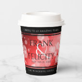 40エレガントth 80th Rubyの結婚記念日 紙コップ (裏面)