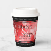 40エレガントth 80th Rubyの結婚記念日 紙コップ (正面)