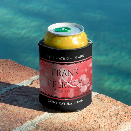 40エレガントth 80th Rubyの結婚記念日 缶クーラー (インサイチュ プール)