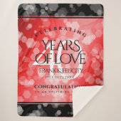 40エレガントth Ruby結婚の記念日 シェルパブランケット (正面)