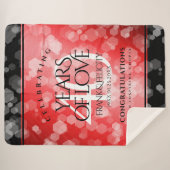 40エレガントth Ruby結婚の記念日 シェルパブランケット (正面(横))