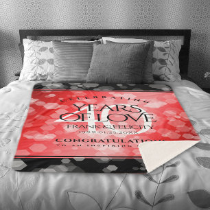 40エレガントth Ruby結婚の記念日 シェルパブランケット