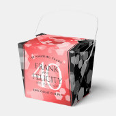 40エレガントth Ruby結婚の記念日 フェイバーボックス (正面サイド)