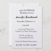 40カスタム回目の誕生日パーティーの招待 招待状 (裏面)