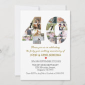 40カスタム年結婚記念撮影 招待状 (正面)