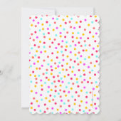 40カスタム日カラフルサンゴ紙吹雪 招待状 (裏面)