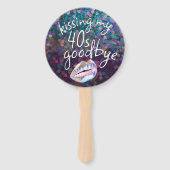 40キスをするsさよならパーソナライズされた ハンドファン (裏面)