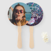 40キスをするsさよならパーソナライズされた ハンドファン (正面&裏面)