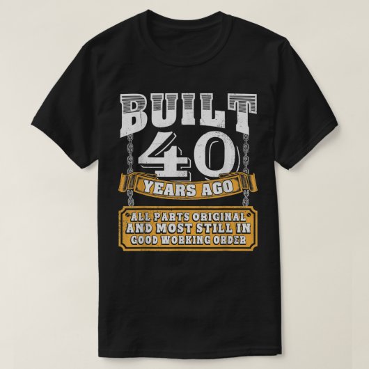 40クラシック年前に建てられた1982年のオリジナル贈答品40t tシャツ (デザイン正面)