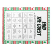 40クリスマスゲストビンゴゲームを探す ノートパッド (正面)